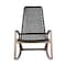 Armen Living Sequoia Outdoor Patio Rocking Chair in Light Eucalyptus Wood and Charcoal Rope 840254332287 - alternate 2